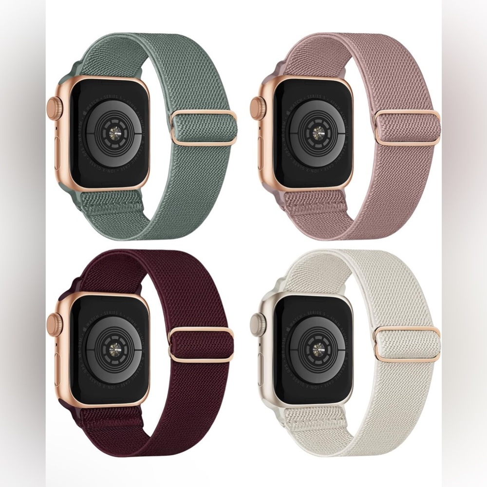 Stretchy Nylon Solo Loop Band Compatible with Apple Watch 38mm 40mm 41mm - Picture 1 of 4